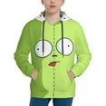thumbnail image 1 of Invader Zim Kids' Hoodie 3d Print Sweatshirt Soft Pullover Hooded With Big Pockets For Boys Or Girls Small, 1 of 7