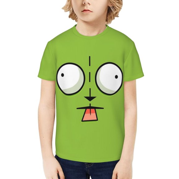 Invader Zim Kids T-Shirt 3d Printed Graphic T-Shirts Boys And Girls Short Sleeve Shirts For Youth Kids X-Small