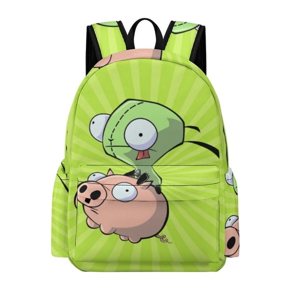 Invader Zim Leisure Backpack 3D Printing Cute School Backpacks Outing Hiking Bag Travel Bag Daypack