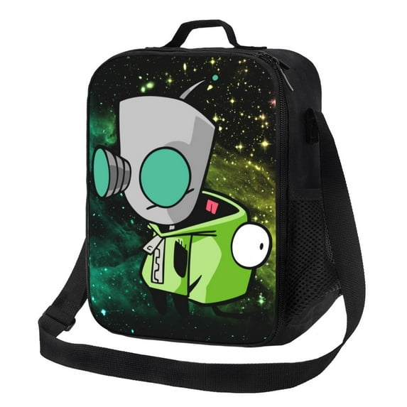 Invader Zim Lunch Bags Insulated Lunch Box Container Adjustable Cooler Tote Bag Shoulder Bag