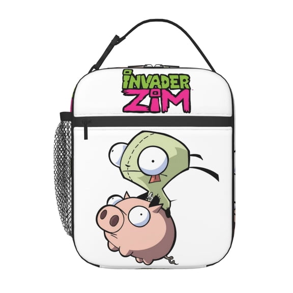 Invader Zim Lunchbag Funny Tote Bags Insulated Lunch Bag For Work Picnic Hiking Beach