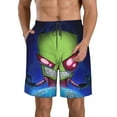 thumbnail image 1 of Invader Zim Men's Beach Shorts Swim Trunks Casual Quick Dry Board Shorts Swimwear with Mesh Lined and Pockets, 1 of 8