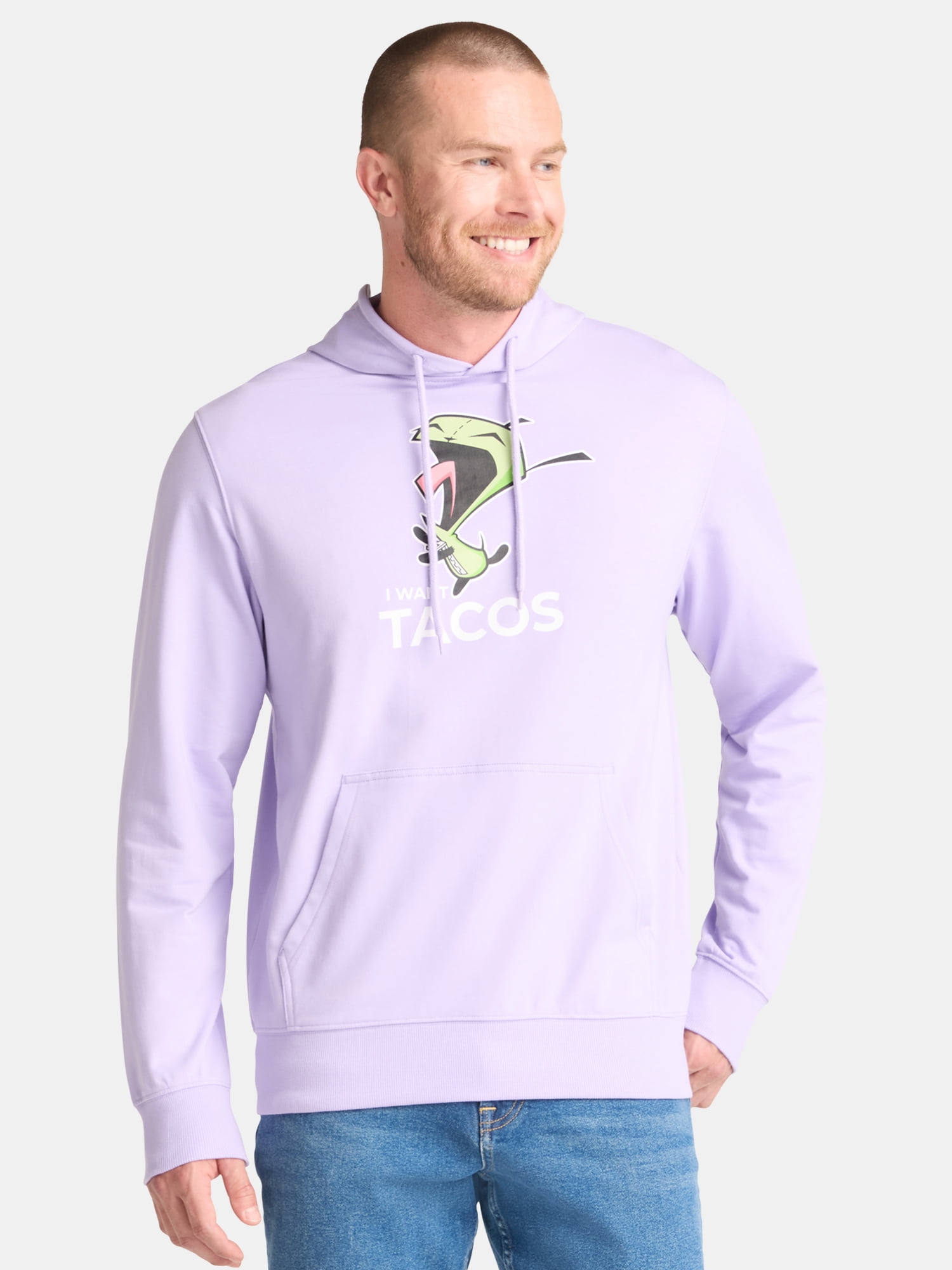 Invader Zim Men's and Big Men's French Terry Graphic Hoodie, Sizes XS-3XL