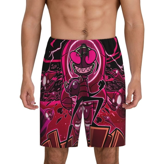 Invader Zim Men's Short Pajama Pants Lightweight Daily Lounge Shorts Bottoms Sleepwear Cozy Soft Home Pajama Pants Shorts