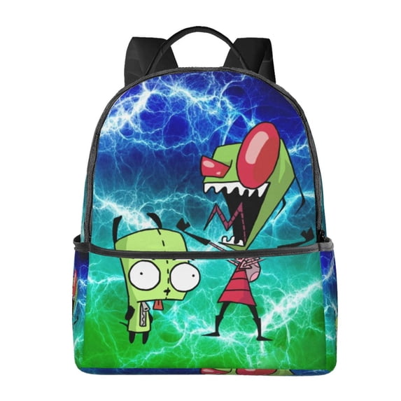 Invader Zim Multifunctional Backpack Casual Hiking Daypacks High Capacity School Bag Bookbag