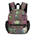 thumbnail image 1 of Invader Zim Pattern Backpack School Bag Daypack Lightweight Bookbag Adjustable Shoulders Satchel Travel Bag Rucksack, 1 of 8