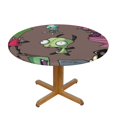 thumbnail image 1 of Invader Zim Pattern Round Tablecloth Fitted Elastic Tablecloths Indoor Outdoor Table Cover Decor For Kitchen Picnic Party, 1 of 8