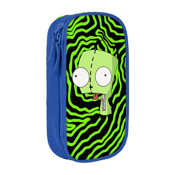 Invader Zim Pencil Case, Multipurpose Pencase ,Large Capacity Durable Pencil Pouch Storage Pen Bag Organizer Stationery