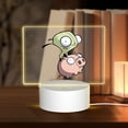 thumbnail image 1 of Invader Zim Pig Cartoon Acrylic Night Light Adjustable 3 Light Modes USB Cable Lamp Light Display Base Rectangular LED Light For Bookshelves Desk Bedside Tables Bedroom Child Room, 1 of 9