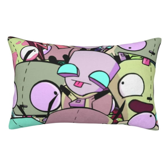 Invader Zim Pillowcase Cushion Pillow Covers With Hidden Zipper Pillow Case Decor For Bed Dorm Sofa Couch Car 14"x20"