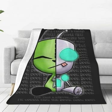 Invader Zim Plush Throw Blanket For Couch Super Soft Cozy Blanket For Bed Fleece Thick Warm Blanket For Winter
