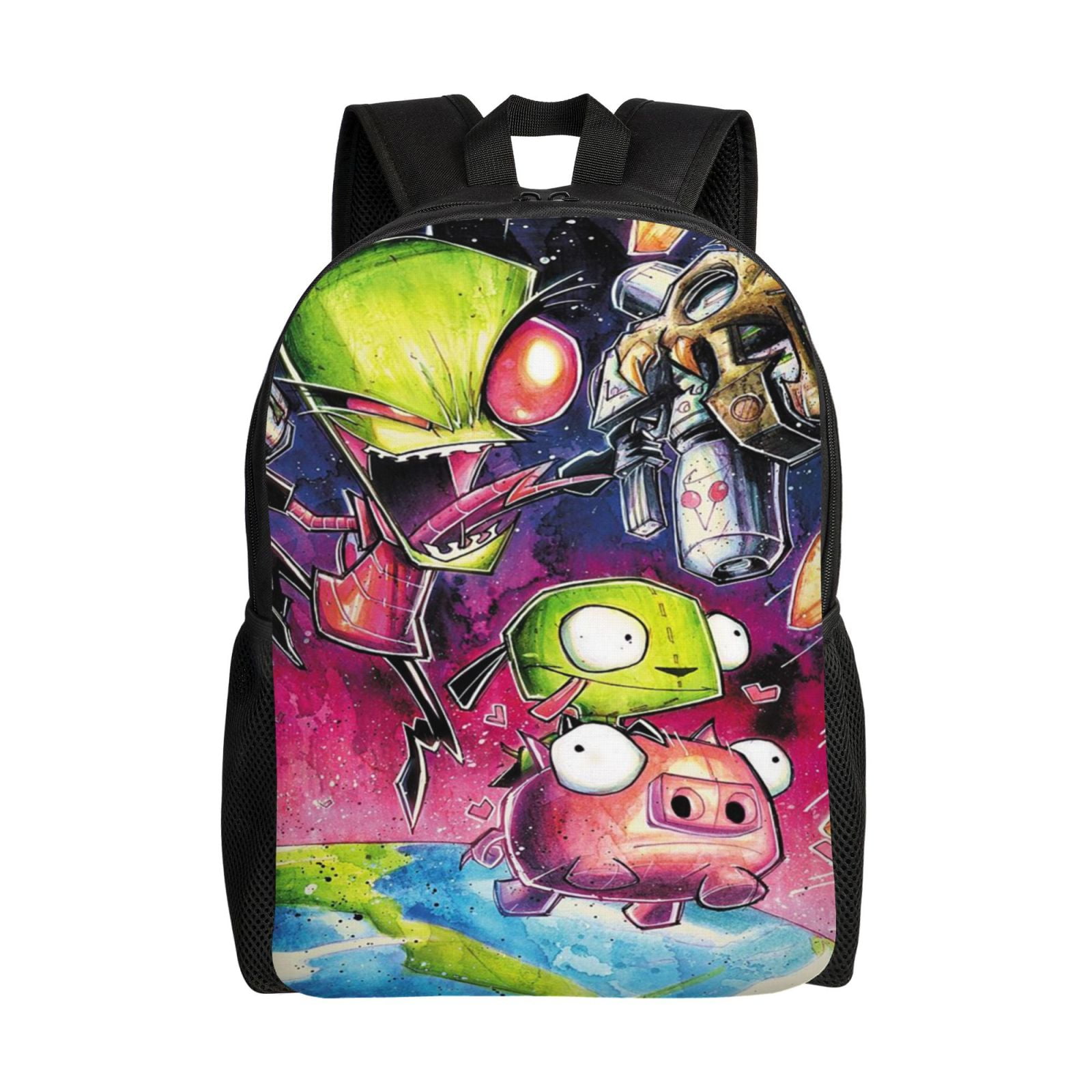 Invader Zim School Backpack Kids Bookbag Large For School Office
