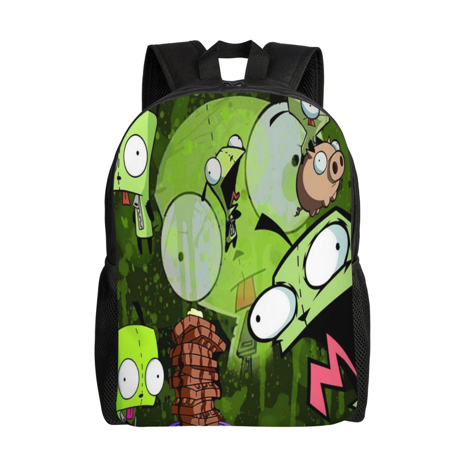 Invader Zim School Backpack Kids Bookbag Large For School Office