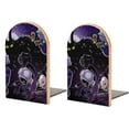 thumbnail image 1 of Invader Zim Show Bookends Wood Book Divider Decor Shelves Non-Skid Book Stand 2 Pieces For Classroom Dormitory Bookshelf Office Home, 1 of 7