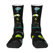 Invader Zim Show Planet Adult Socks Breathable Cozy Soft Crew Socks Novelty Casual Calf Stockings For Men Women