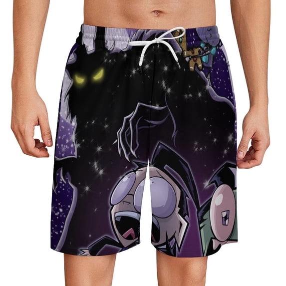 Invader Zim Show Short Sweatpants Summer Daily Cozy Lounge Shorts 3D Printed Beach Shorts Sweatpants With Drawstring And Pockets