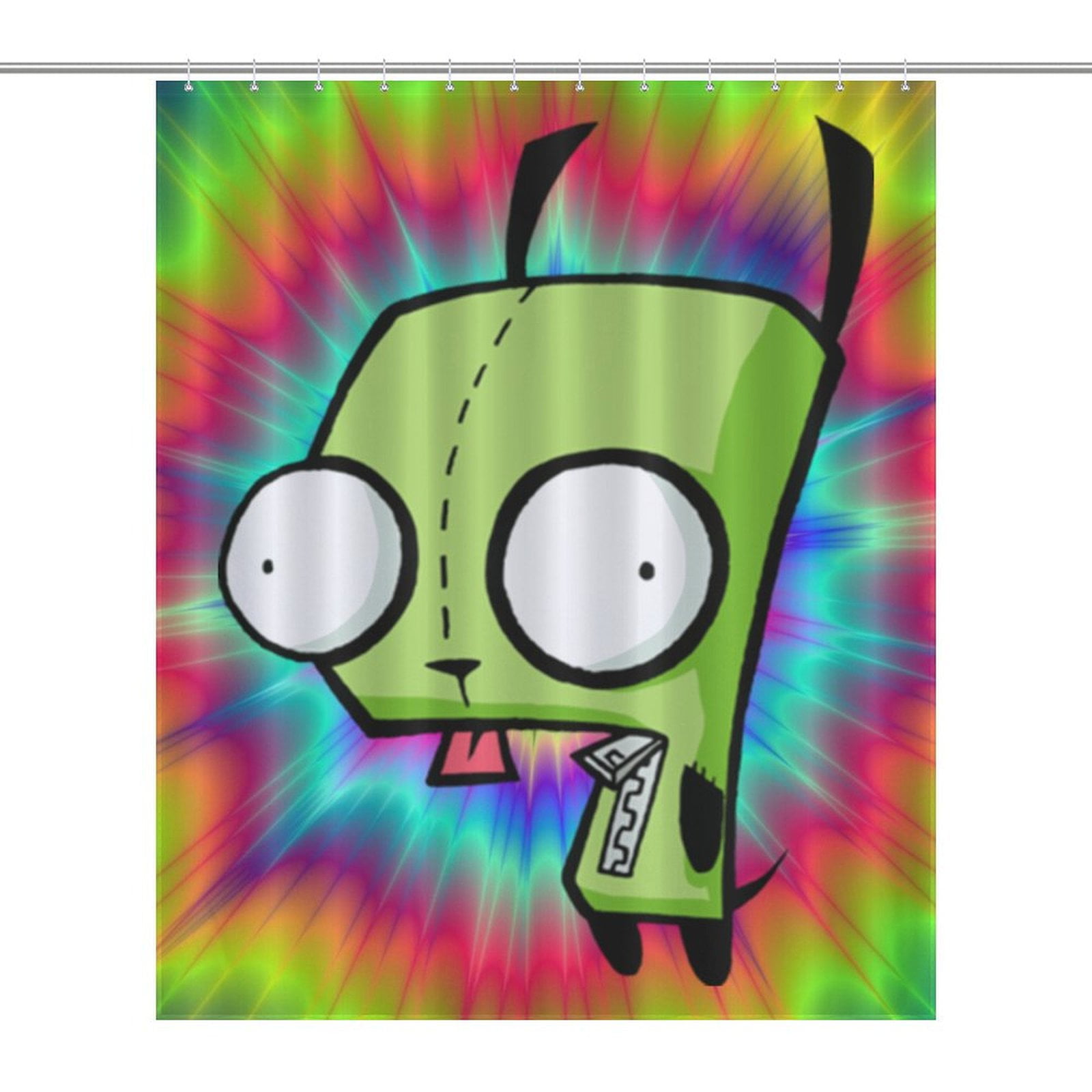 Invader Zim Shower Curtain 60x72Inch（152x183cm） Waterproof Bath Curtain