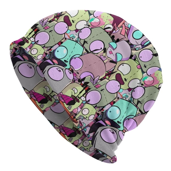 Invader Zim Slouchy Hat For Men Women Teen Unisex Winter Hat Elastic Knitted Beanie Hats
