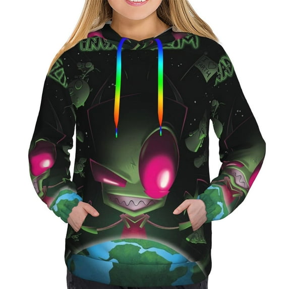 Invader Zim Sweatshirt For Womens Fashion Hoodies Pullover Athletic Daily Hoody Hooded Clothing Gift X-Large