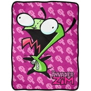 Invader Zim Throw Blanket- GIR Evil Laugh Fuzzy Soft Fleece Throw Blanket For Bed Couch 46" X 60"
