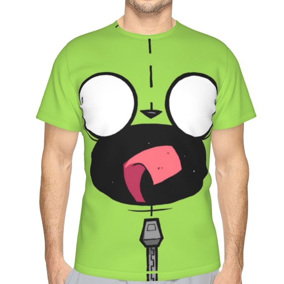 Invader Zim Unisex 3d Pattern Printed Short Sleeve T-Shirts Casual Graphics Tees Small