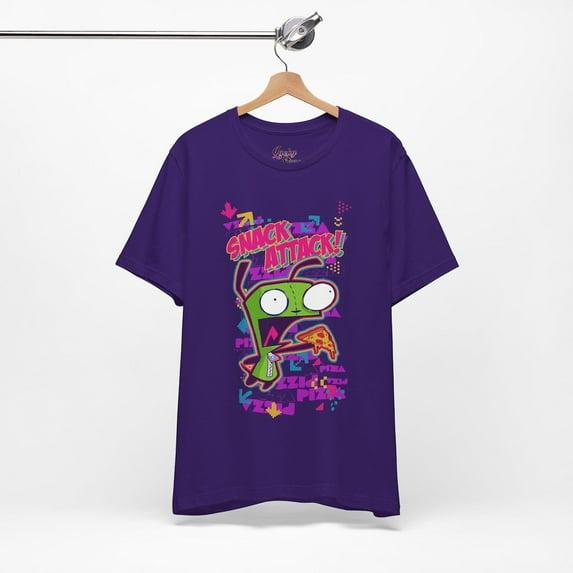 Invader Zim Vintage Tshirt - Unisex Scene Fashion Shirt - 2000'S Emo Hot Topic Style,Purple Color,Size 2XL
