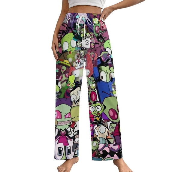Invader Zim Womens Comfy Pajama PJ Pants Lounge Pants Sleepwear Drawstring PJ Bottoms Pants