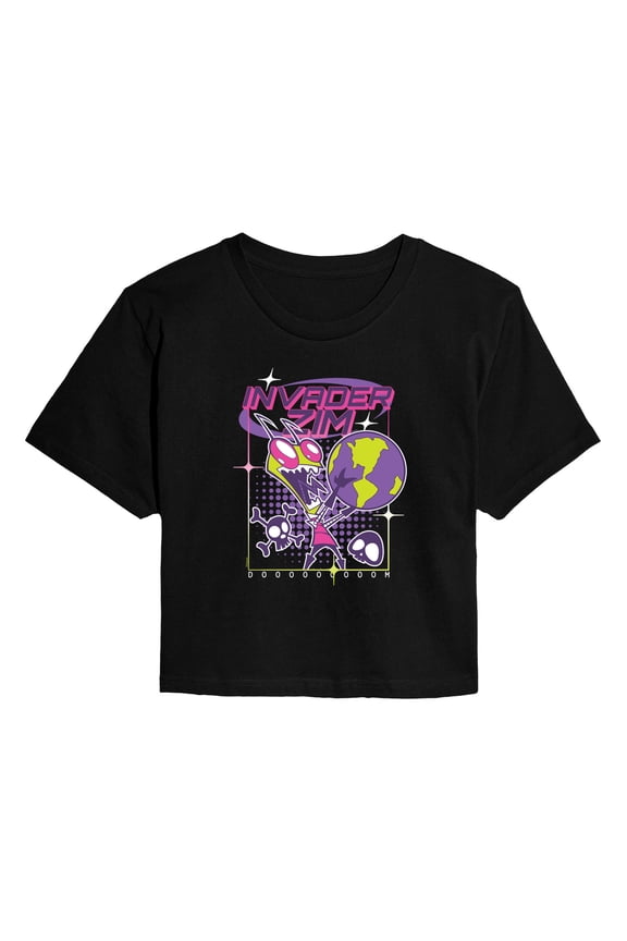 - Y2K - Juniors Cropped Short Sleeve Graphic T-Shirt