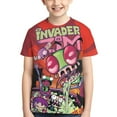 thumbnail image 1 of Invader Zim Youth Unisex T-Shirt Crewneck Short Sleeve Double-Sided Print Tee Shirts Top For Boys Girls Kid Teen X-Large, 1 of 6