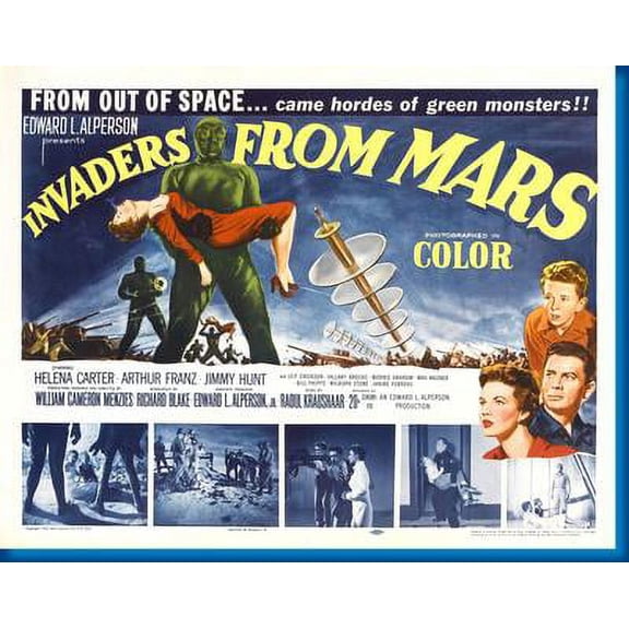 Invaders From Mars Movie Poster Entertainment Decor Art Poster 24x36 Unframed, Age: Adults, Rectangle Poster Time