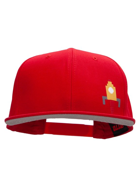 Invador Spaceship Heat Transfer Prostyle Snapback - Red OSFM