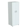 thumbnail image 1 of Inval 2-Door 4-Shelf Laminate Kitchen Pantry Cabinet, Washed Oak, 1 of 9