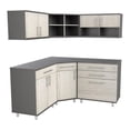 thumbnail image 1 of Inval America 6pc Garage Corner Storage System, Chantilly & Dark Gray, 1 of 3