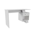 thumbnail image 1 of Inval Asymmetrical 1-Drawer 29"H Desk, White, 1 of 5