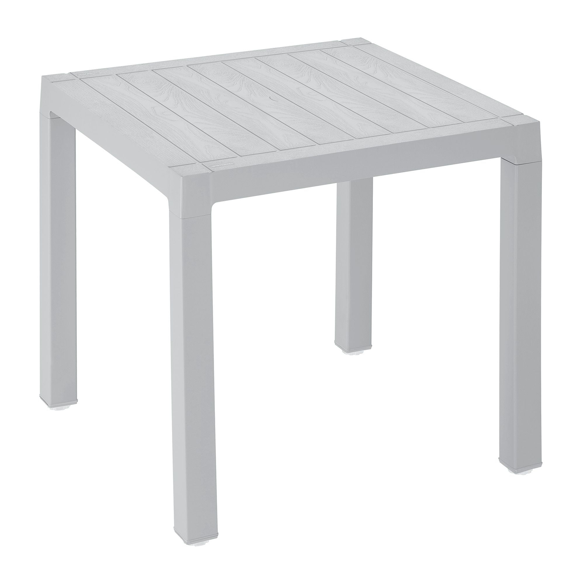 Inval Baru 29" Plastic Outdoor Dining Table, Gray