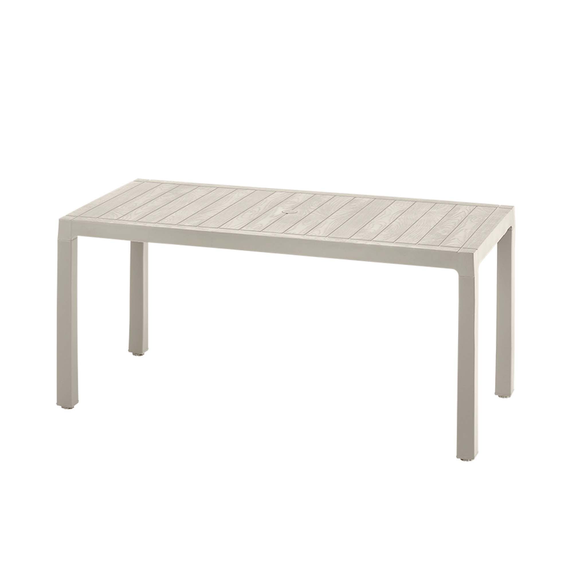 Taupe 60" High-Density Polypropylene Outdoor Dining Table