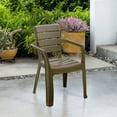 thumbnail image 1 of Inval Baru Resin Outdoor Dining Armchair - Set of 4, Mocha, 1 of 14