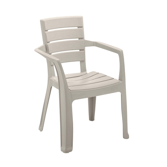 Inval Baru Resin Outdoor Dining Armchair - Set of 4, Taupe