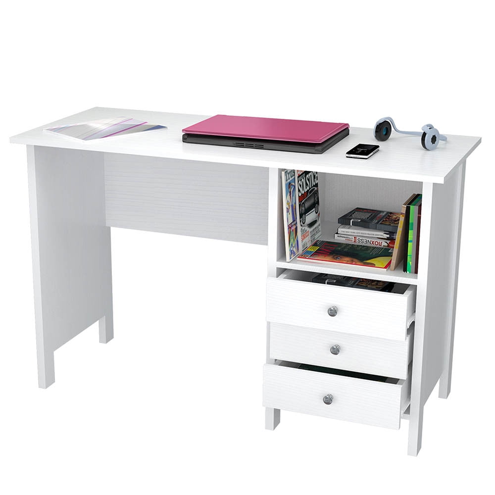 Inval Laura Collection Computer Desk, Washed Oak - Walmart.com