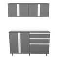 thumbnail image 1 of Inval Ordnung 2-Pc Garage Storage System, Gray/Aluminium, 1 of 14