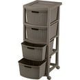 thumbnail image 1 of Inval Rimax Wengue Four Drawer Rolling Cart 8.2 lbs, 15.40x12.90x32.90", 1 of 4