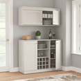 thumbnail image 1 of Inval Shaker Laminate 2-Piece Kitchen Cabinet System 47"W, Washed Oak, 1 of 12