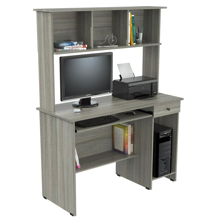 Inval Traditional Computer Desk and Hutch with Drawer Multiple