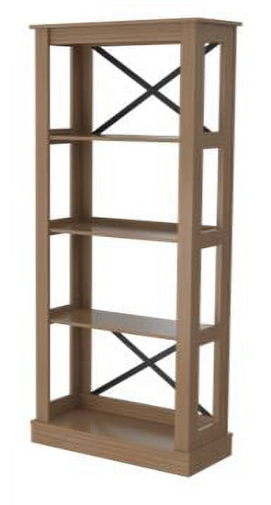 Open Back 4 Inch Inval Urban Open Back 4-Shelf Laminate Bookcase, Brown - Walmart.com