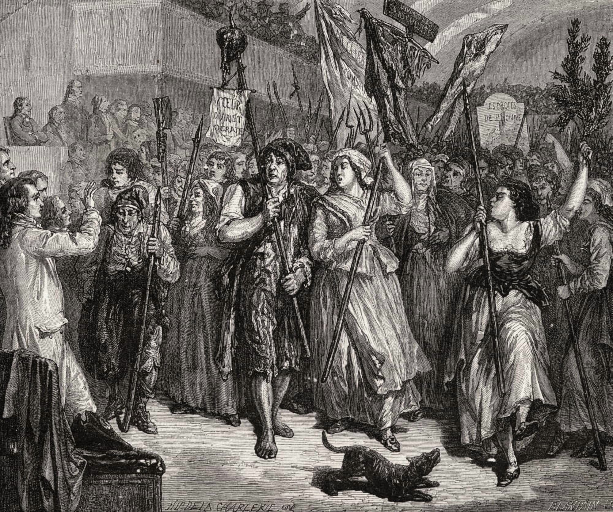 Invasion Of The Assembly 20 June 1792Engraved By Blanpain After De La Charlerie From Histoire De La Revolution Francaise By Louis Blanc Canvas Art - Ken Welsh  Design Pics (32 x 28)