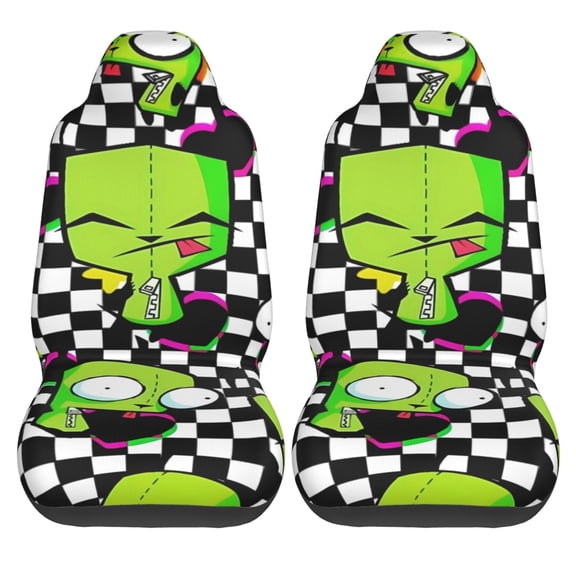 Invasor-Zim 2 Pcs Car Seat Covers, Soft Universal Auto Seat Covers, Seat Protector Interior Accessories Decoration Fits Most Cars, Suvs, Trucks, And Vans