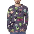thumbnail image 1 of Cartoon Character Long Sleeve Shirts for Men Trendy Streetwear Crew Neck Tops Full Print Funny Graphic T-Shirt S, 1 of 6