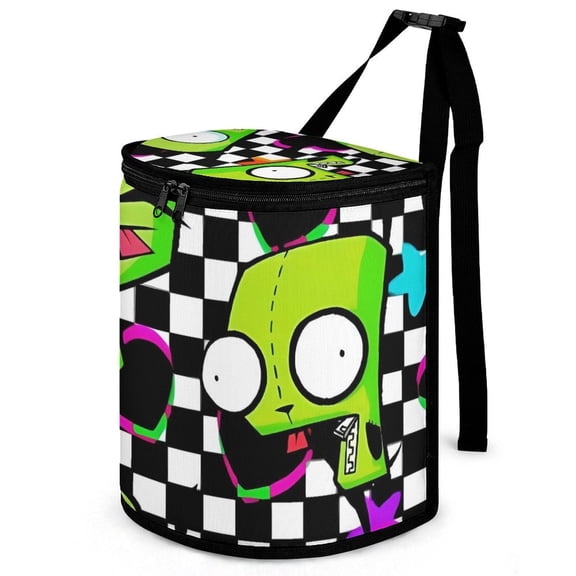 Invasor-zim Car Trash Can Waterproof Car Trash Bin Collapsible Portable Auto Garbage Bag Large Capacity Trashcan Storage Bag Multipurpose Car Organizer Hanging