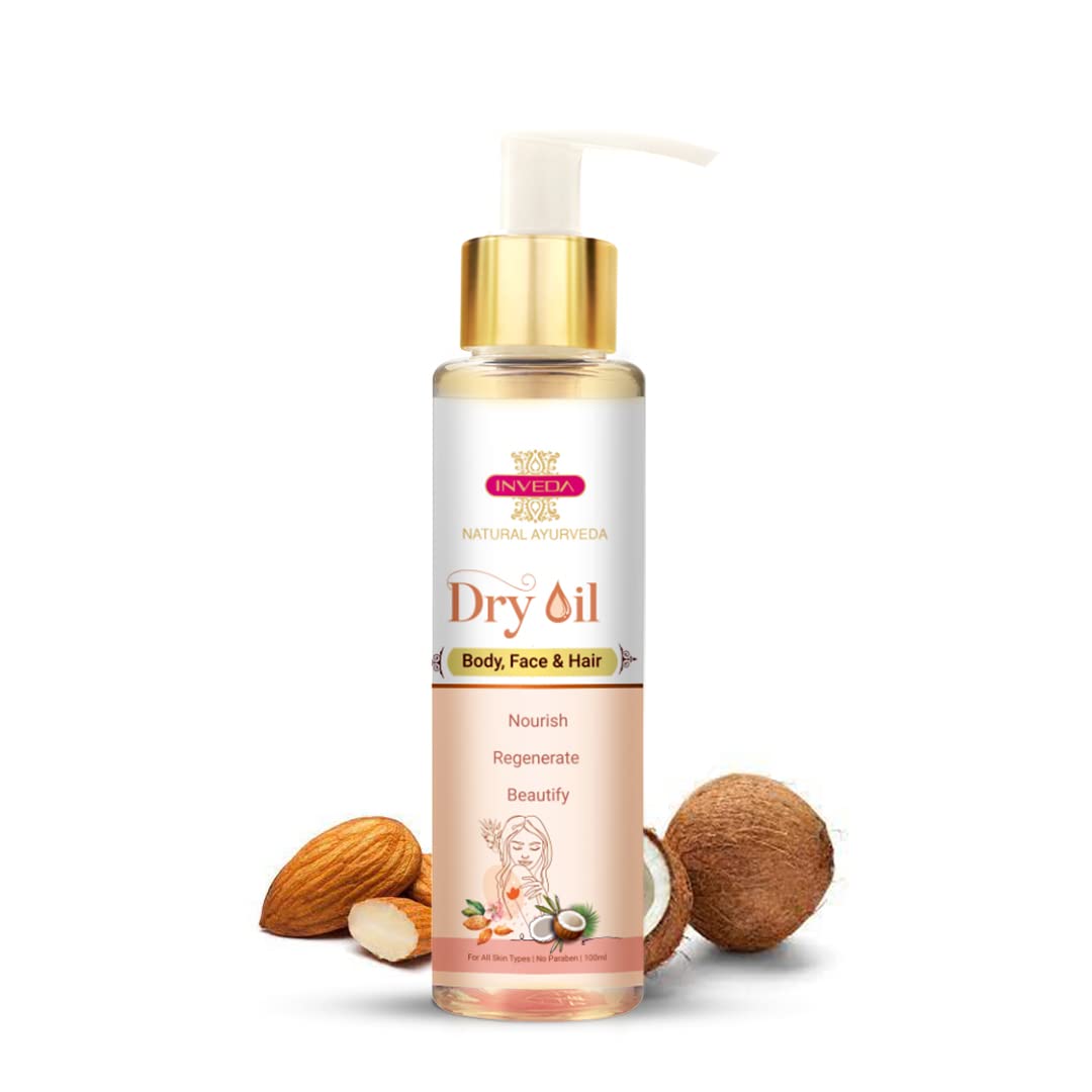 Inveda Dry Oil Prevent Dry Skin & Split Ends with Black Currant, Tomato