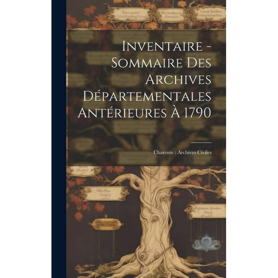 Inventaire - Sommaire Des Archives Départementales Antérieures À 1790: Charente: Archives Civiles (Hardcover)